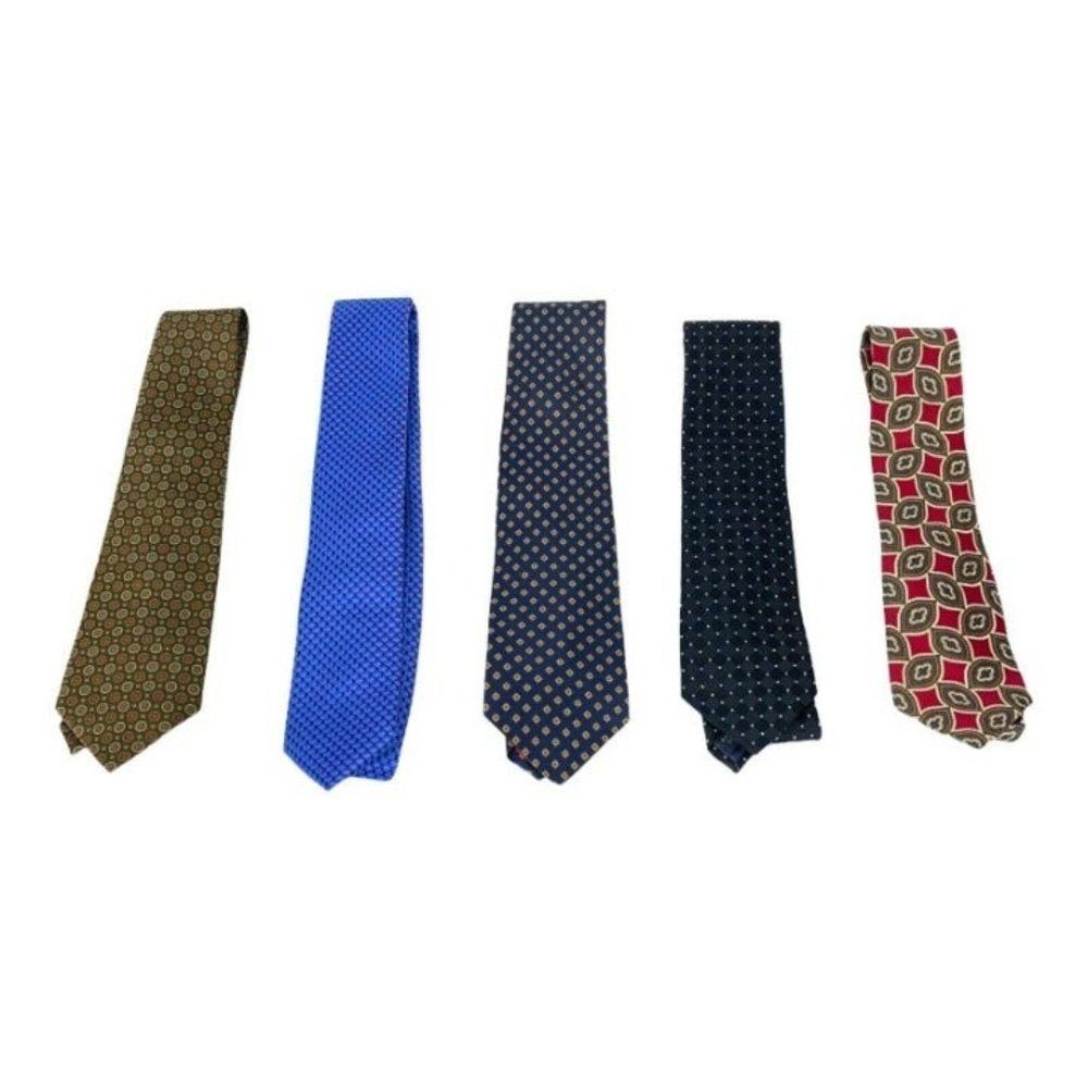 Lot of 5 neck ties mixed Brands And Colors Variety A4